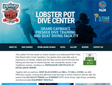 Tablet Screenshot of lobsterpotdivecenter.com